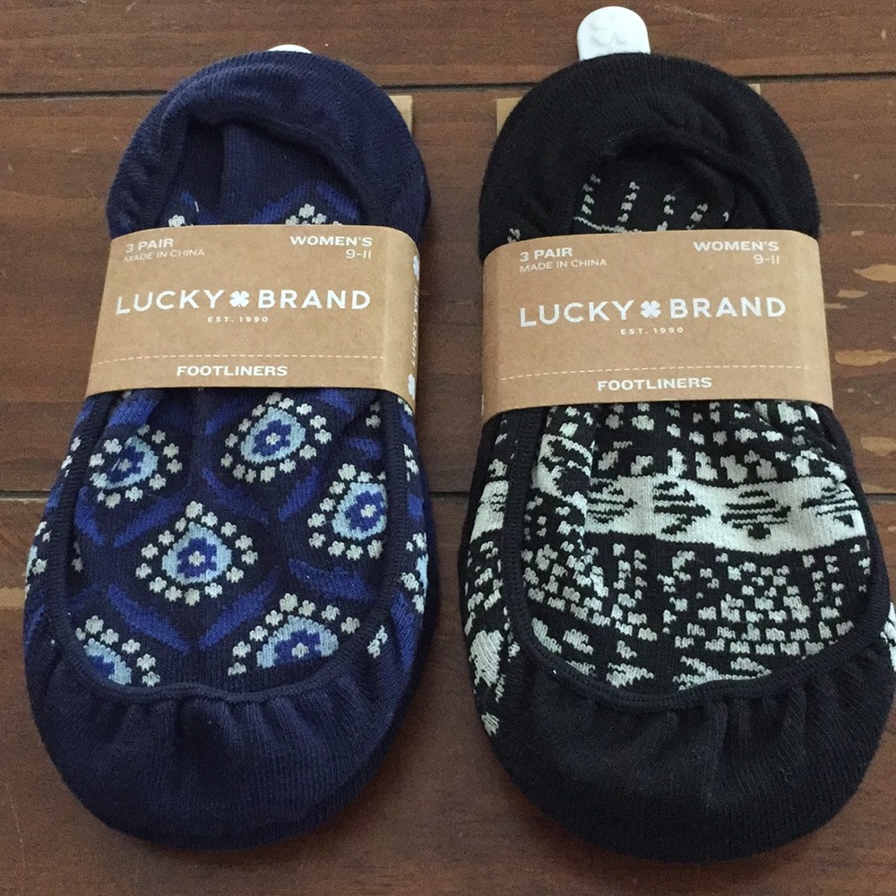 Lucky brand footliner socks.